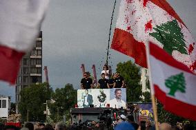 Protesters and Victims Families Mark 5th Anniversary of Port Blast - Beirut