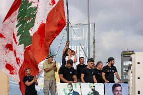 Protesters and Victims Families Mark 5th Anniversary of Port Blast - Beirut