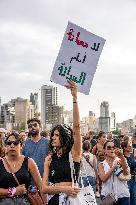 Protesters and Victims Families Mark 5th Anniversary of Port Blast - Beirut
