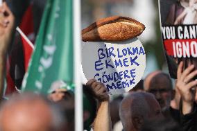 Rally For Gaza in Istanbul - Turkey