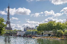 People are Swimming in the Seine - Paris