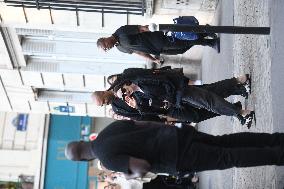 Lily Collins Leaving Emily In Paris Set - Paris