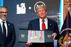 Donald Trump signs the Olympic Executive Order - Washington