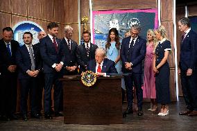 Donald Trump signs the Olympic Executive Order - Washington