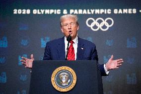 Donald Trump signs the Olympic Executive Order - Washington