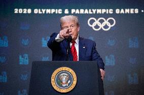 Donald Trump signs the Olympic Executive Order - Washington