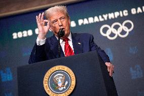 Donald Trump signs the Olympic Executive Order - Washington