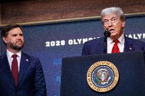 DC: U.S. President Trump Creates 2028 Olympics Task Force with Executive Order