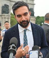 Mamdani at “National Night Out” in Brooklyn, NY