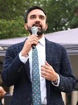 Mamdani at “National Night Out” in Brooklyn, NY