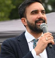 Mamdani at “National Night Out” in Brooklyn, NY