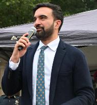 Mamdani at “National Night Out” in Brooklyn, NY