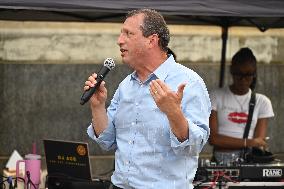 Mamdani at “National Night Out” in Brooklyn, NY