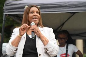 Mamdani at “National Night Out” in Brooklyn, NY