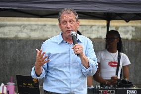 Mamdani at “National Night Out” in Brooklyn, NY