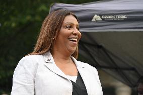 Mamdani at “National Night Out” in Brooklyn, NY