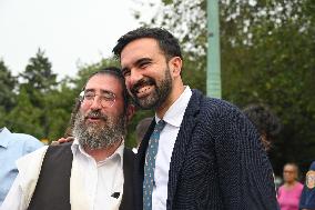 Mamdani at “National Night Out” in Brooklyn, NY