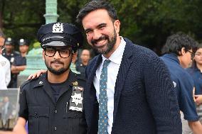 Mamdani at “National Night Out” in Brooklyn, NY