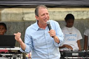 Mamdani at “National Night Out” in Brooklyn, NY