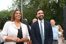 Mamdani at “National Night Out” in Brooklyn, NY