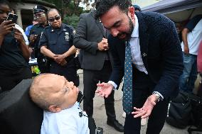 Mamdani at “National Night Out” in Brooklyn, NY