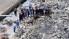 CORRECTED: Yokohama fireworks barge fire
