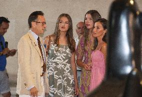 Spanish Royals Attend Miro Exhibition - Spain