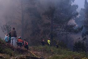 Ponteceso Fire Forces Corme Aldea Evacuations - Spain