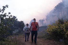 Ponteceso Fire Forces Corme Aldea Evacuations - Spain