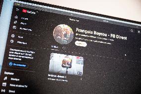 Illustration - Francois Bayrou Launches YouTube Channel 'FB Direct' - Paris