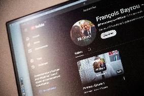 Illustration - Francois Bayrou Launches YouTube Channel 'FB Direct' - Paris