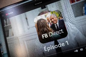 Illustration - Francois Bayrou Launches YouTube Channel 'FB Direct' - Paris