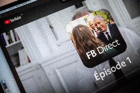 Illustration - Francois Bayrou Launches YouTube Channel 'FB Direct' - Paris