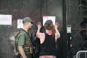 Protest for 'Free Palestine' at Egyptian Consulate - Milan