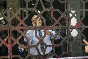 Protest for 'Free Palestine' at Egyptian Consulate - Milan