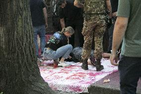 Protest for 'Free Palestine' at Egyptian Consulate - Milan