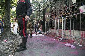 Protest for 'Free Palestine' at Egyptian Consulate - Milan