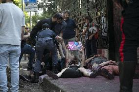Protest for 'Free Palestine' at Egyptian Consulate - Milan