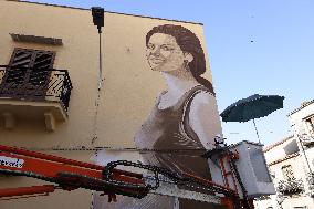 Honoring Claudia Cardinale - Mural Tribute to Il Giorno della Civetta