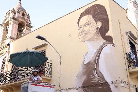 Honoring Claudia Cardinale - Mural Tribute to Il Giorno della Civetta
