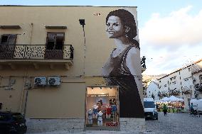 Honoring Claudia Cardinale - Mural Tribute to Il Giorno della Civetta