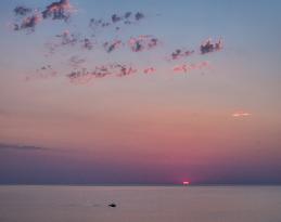 Sunset Over Caspian Sea in Aktau - Kazakhstan