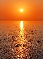 Sunset Over Caspian Sea in Aktau - Kazakhstan