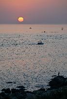 Sunset Over Caspian Sea in Aktau - Kazakhstan