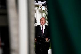Border Czar Homan Speaks with Press at the White House