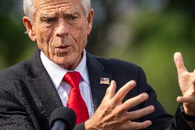 Peter Navarro Speaks at the White House in Washington, DC