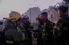 Ponteceso Fire Forces Evacuations in Corme Aldea - Spain