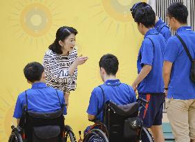 Crown Princess Kiko watches boccia match