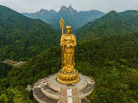 99-meter-tall Open-air Bronze Statue of Ksitigarbha Bodhisattva