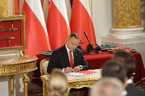 Ceremony of Swearing-In of Polish President Karol Nawrocki - Warsaw